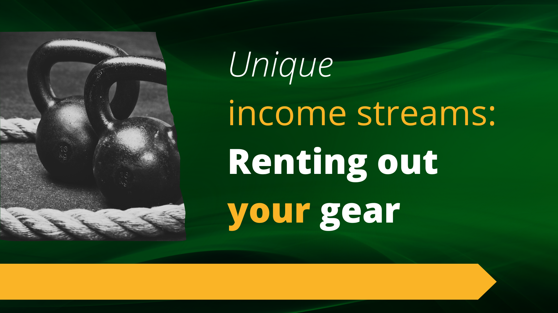 A Unique Income Stream: Gym Equipment Rental